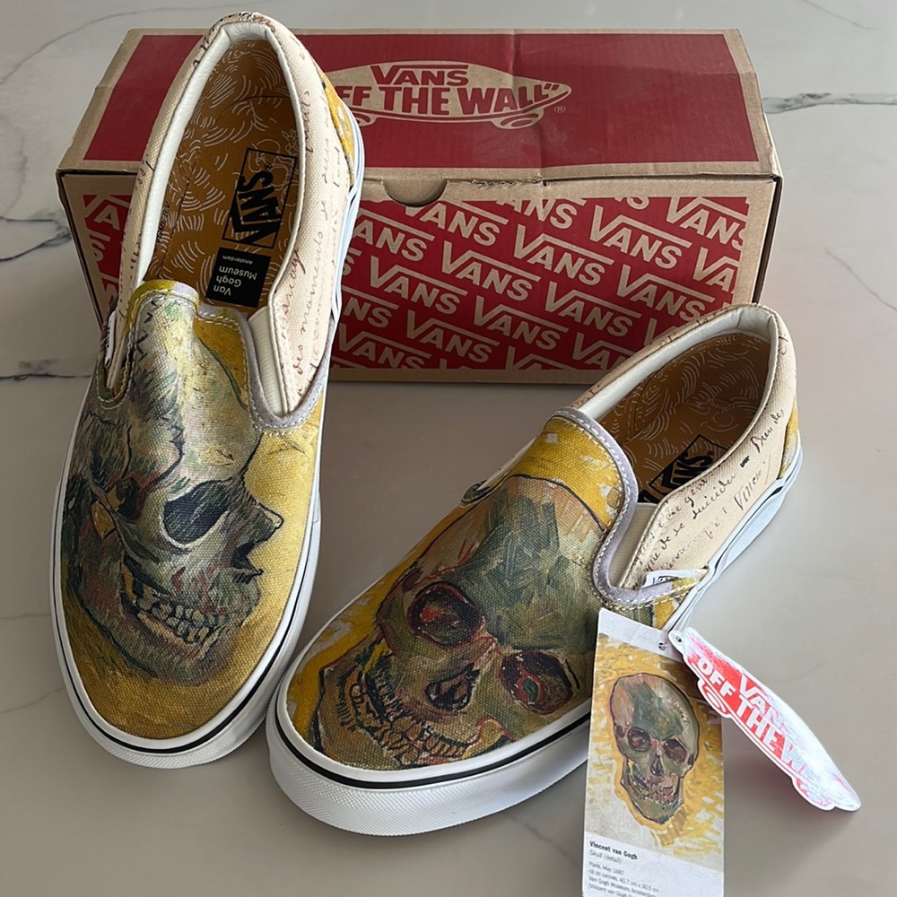 Vans Vincent Van Gogh Skull Slip On 8.5 Men
